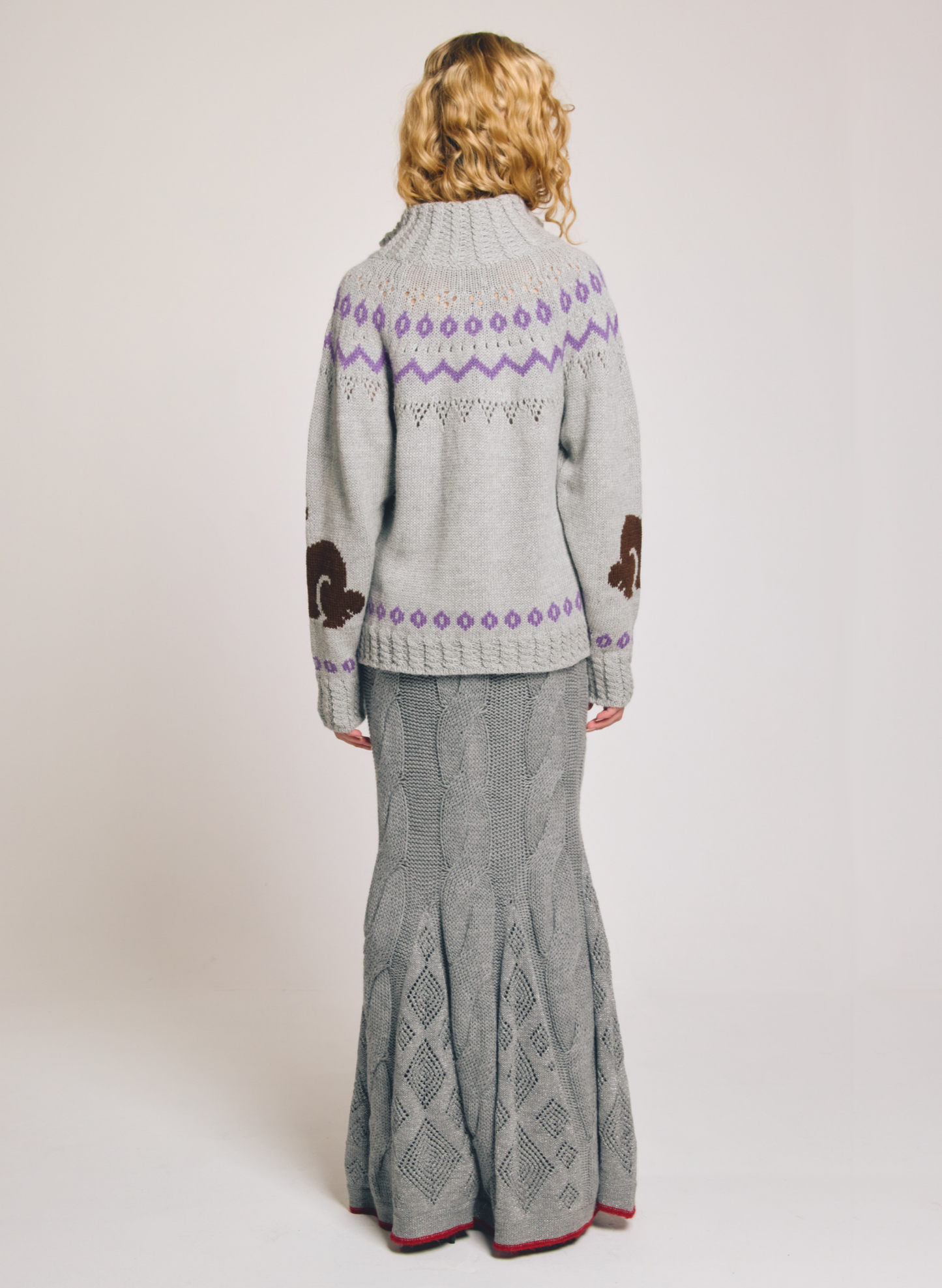 Bunny Intarsia Fair Isle Jacket