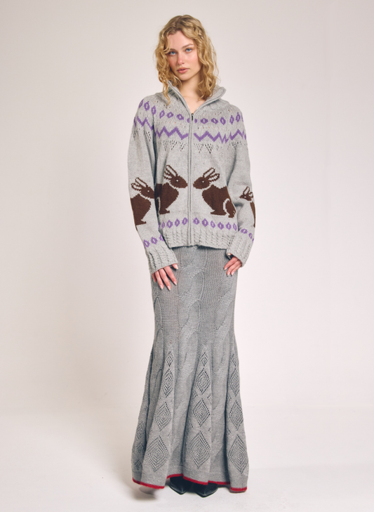 Bunny Intarsia Fair Isle Jacket