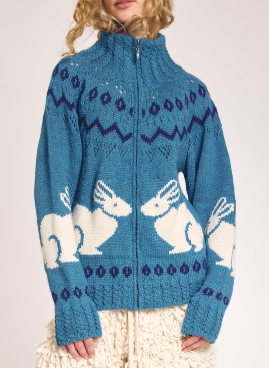 Bunny Intarsia Fair Isle Jacket