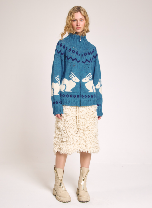 Bunny Intarsia Fair Isle Jacket